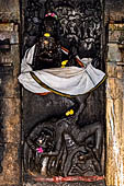 The great Chola temples of Tamil Nadu - The Airavatesvara temple of Darasuram. Sri Sarabheshwarar (Shiva) subduing the ferocious Narisimha (Vishnu).